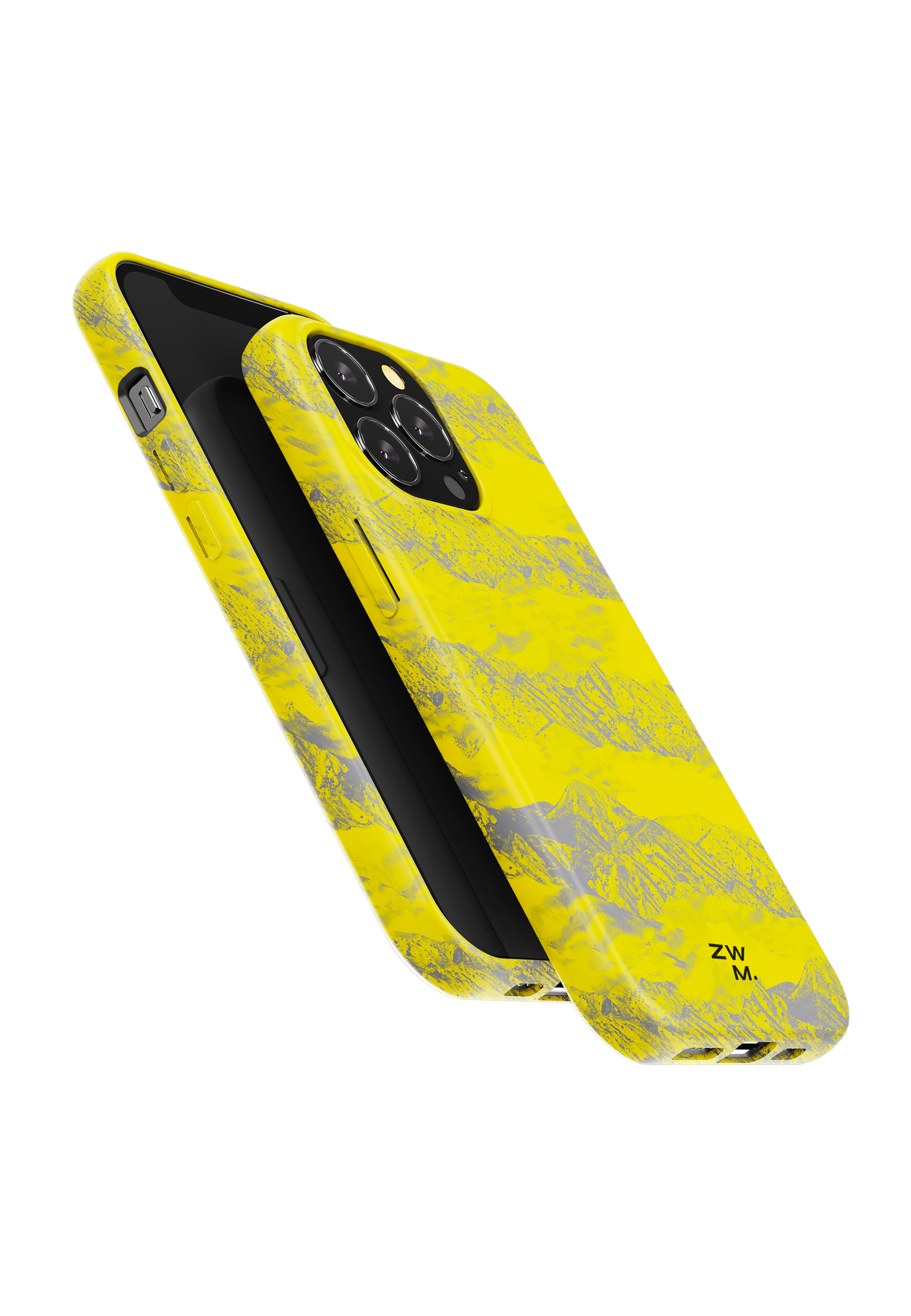 ZWM _13PM, yellow/black Backcover, Apple, 12/12 iPhone Pro,