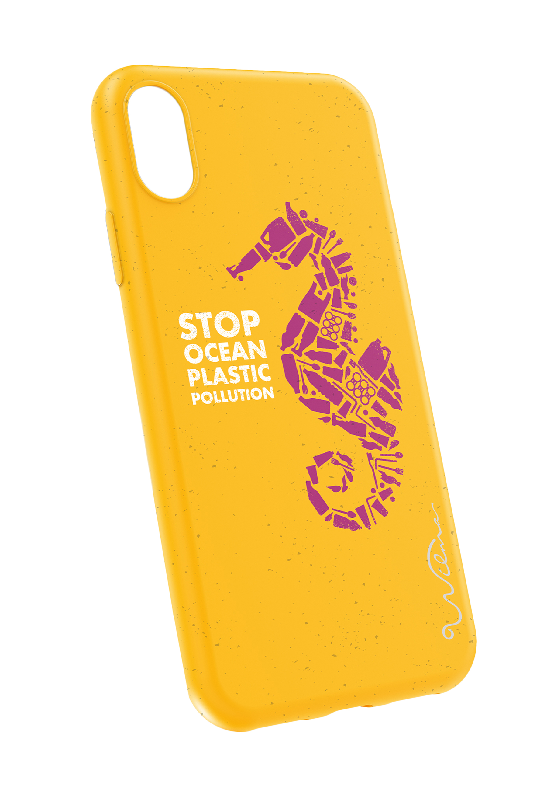 ECO FASHION BY WILMA RIPXS, Apple, yellow Backcover, X/XS, iPhone