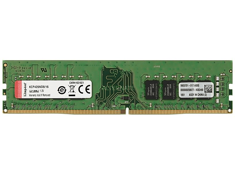 KINGSTON KINGSTON 16GB DDR4 2666MHz Module Komponenten Speicher Arbeitsspeicher 16 GB DDR4