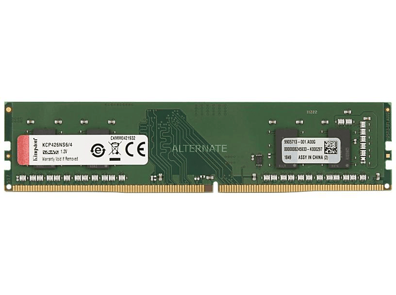 GB DDR4 KCP426NS6/4 Arbeitsspeicher 4 KINGSTON