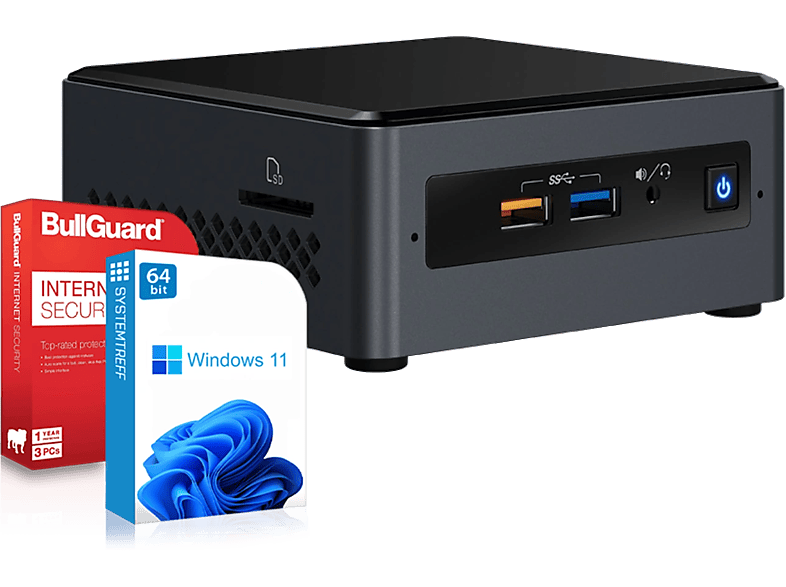 SYSTEMTREFF Intel NUC Intel Pentium Silver J5005, Windows 11 Pro, Mini