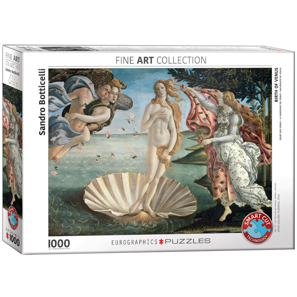 1000 Sandro - Botticelli - Puzzle Teile der Venus Geburt