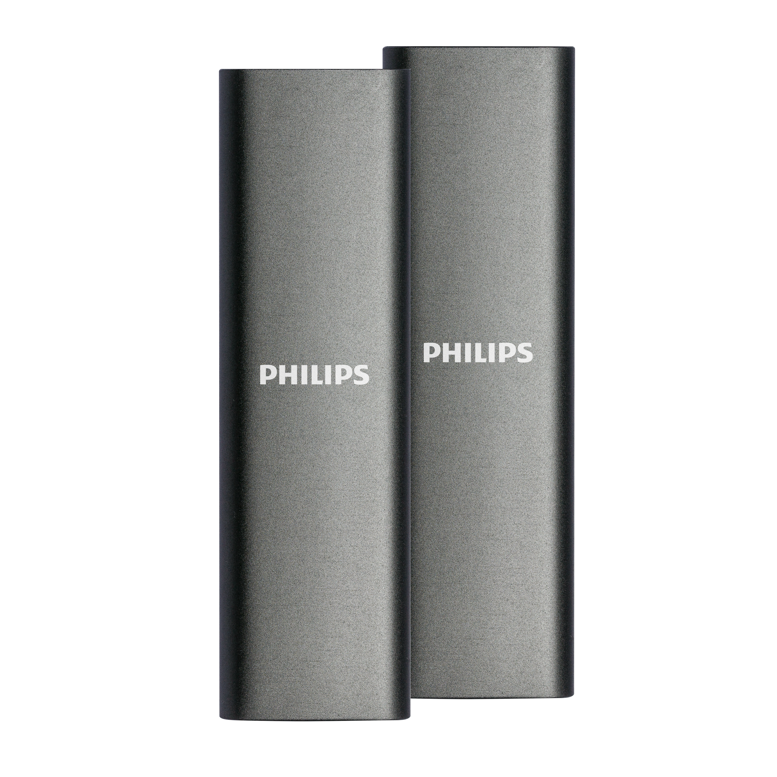 PHILIPS Portable SSD FM01SS030P/20, 2er SSD, Anthrazit Pack, Festplatte USB-C TB 3.2, 1 extern