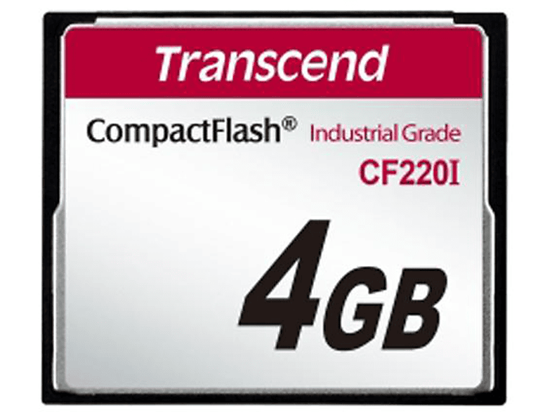 TRANSCEND TS4GCF220I, Compact Flash Speicherkarte, 4 GB, 40 MB/s