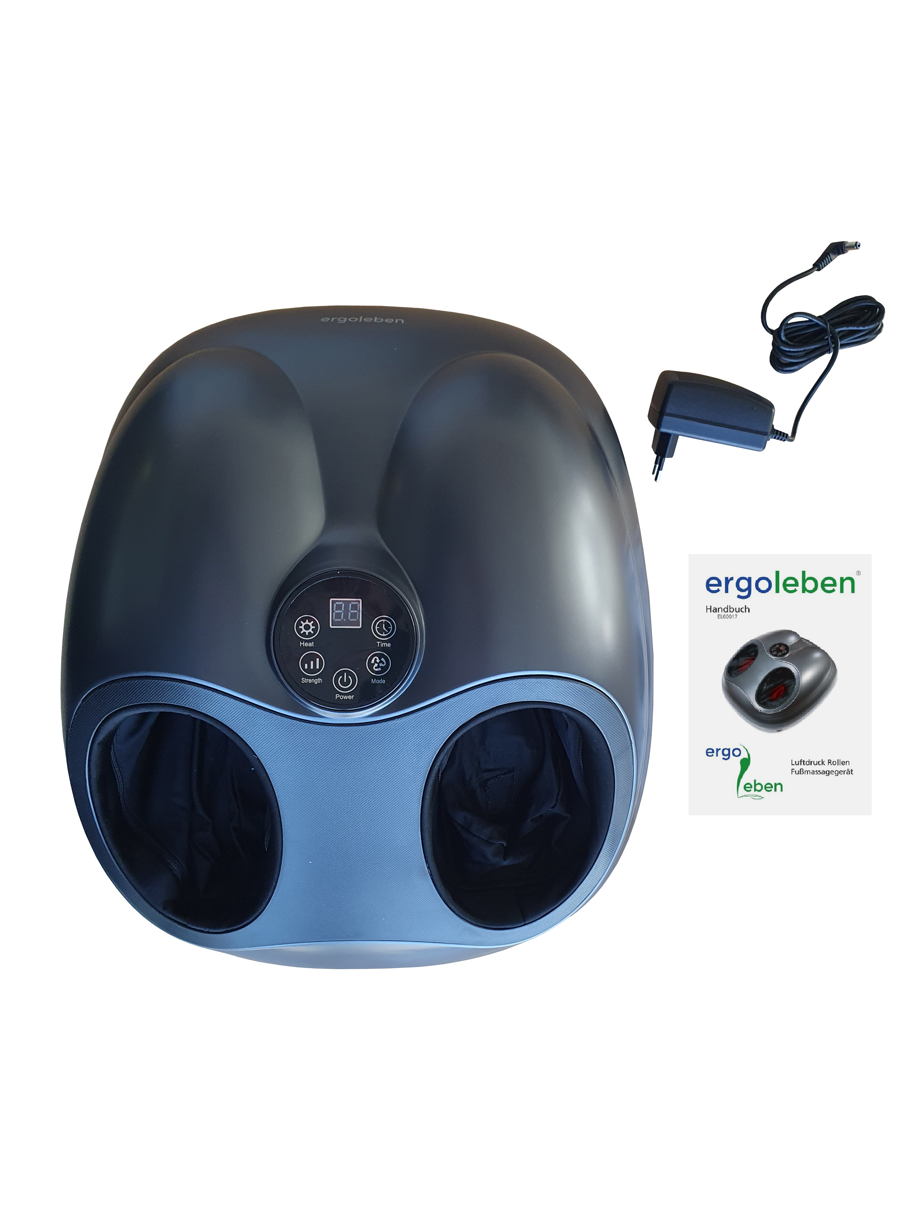 ERGOLEBEN 3in1 Fußmassagegerät mit Wärmefunktion Rollen Massagegerät Fussreflexzonen Akupunktur Luftdruck Luftkissen