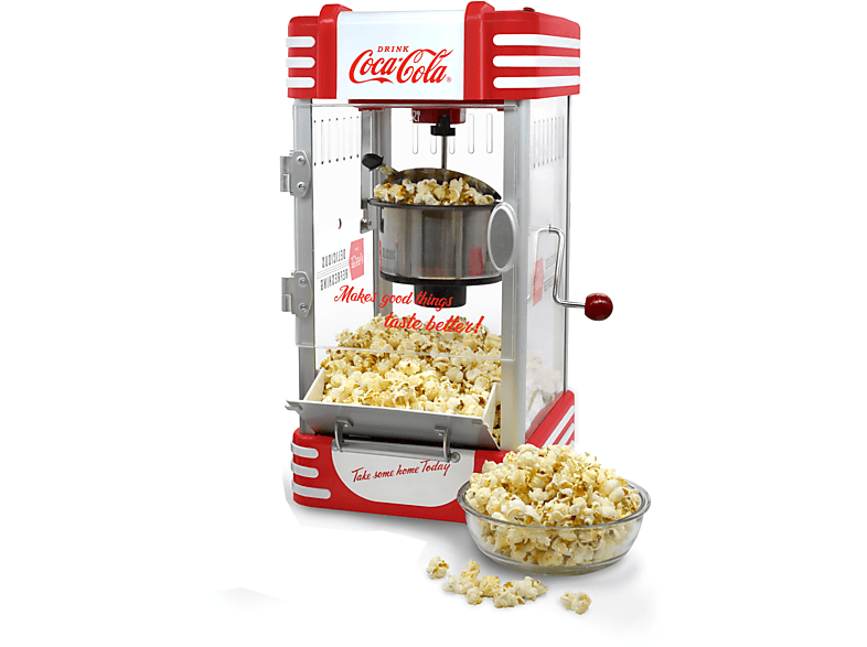 SALCO Popcorn-Maker Popcorn-Maschine Coca-Cola Design SNP-27CC Popcornmaschine rot (240 Volt)