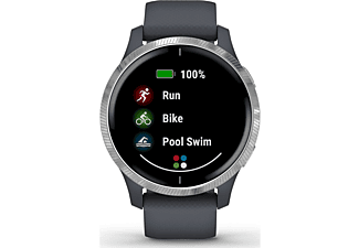 GARMIN VENU Smartwatches | Armbanduhr | Smartwatch Silikon, blau | grau