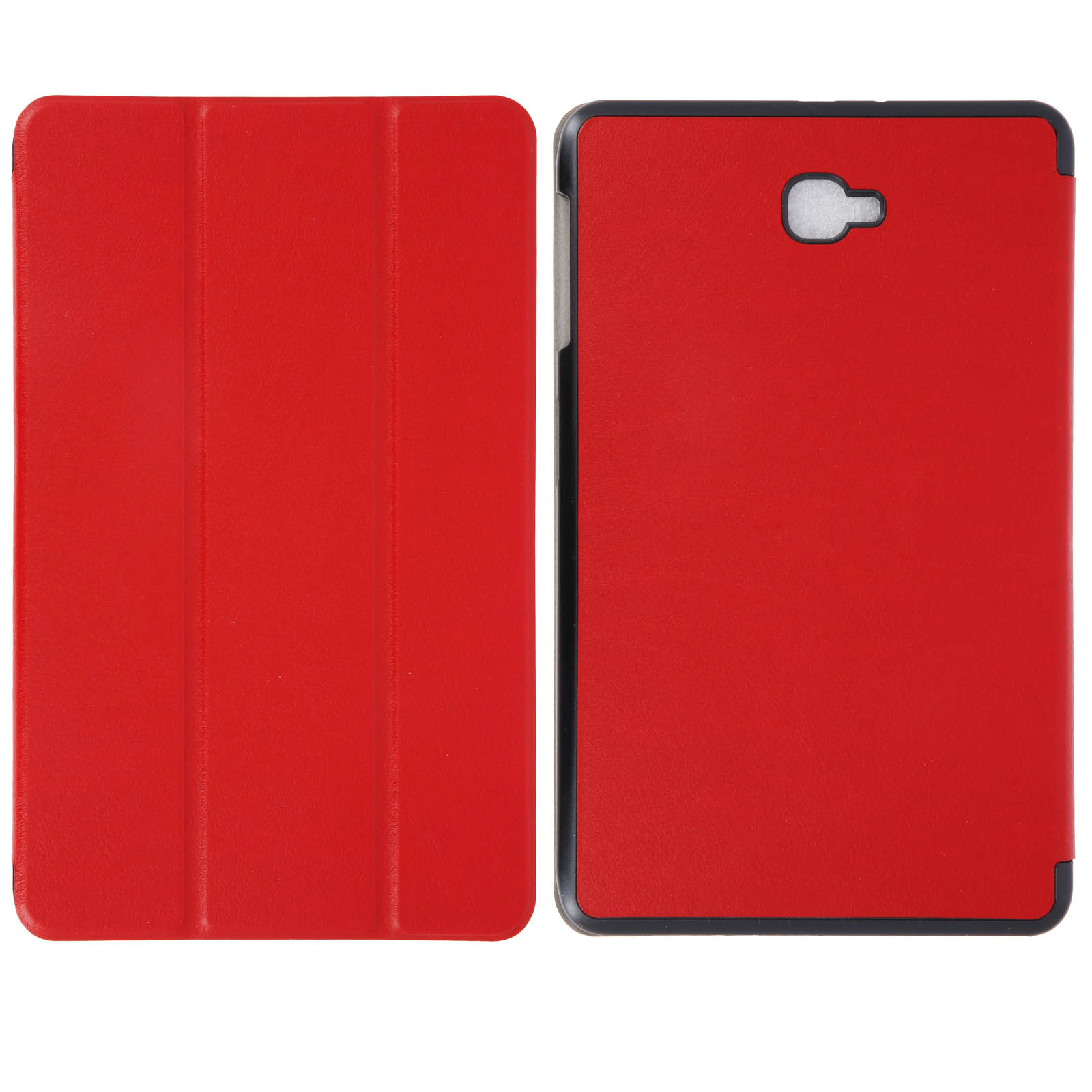 für Kunstleder, AVIZAR Series Trifold Samsung Bookcover Rot Etui