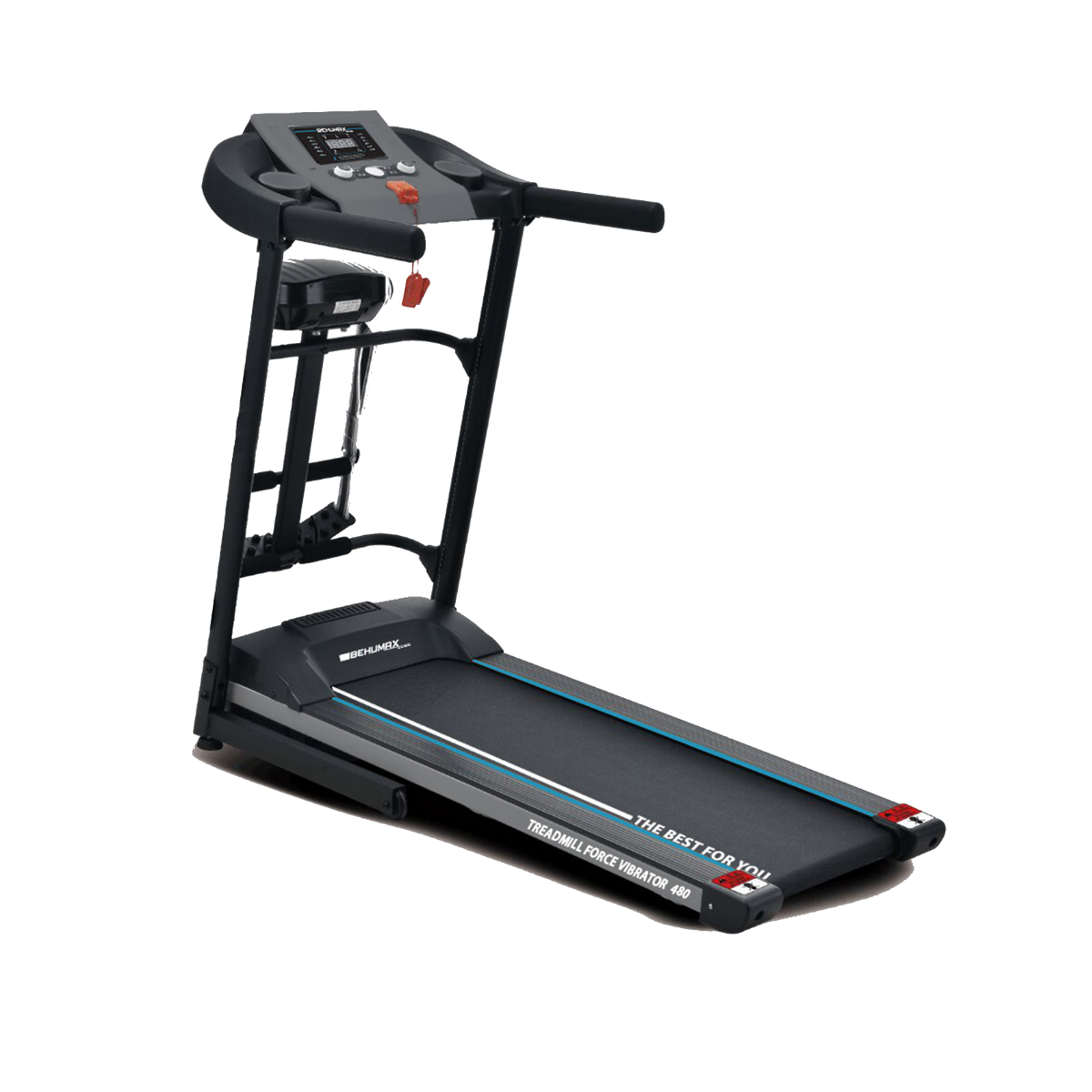 Cinta de correr - BEHUMAX Treadmill Force Vibrator 480 Behumax, inclinación manual, monitor LED, velocidad hasta 12km/h