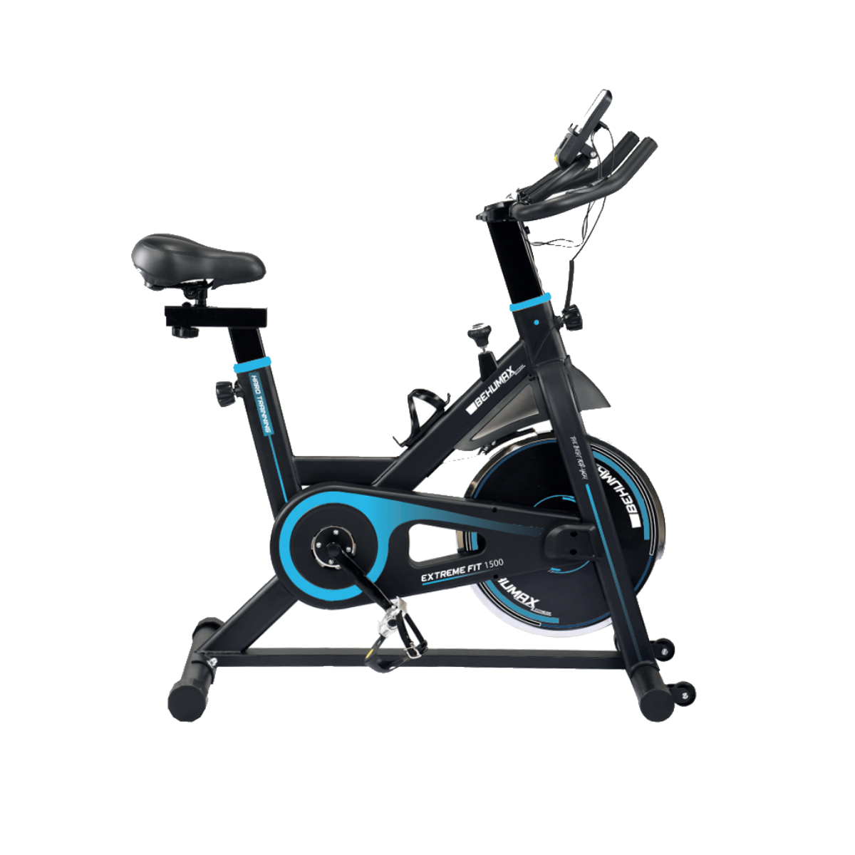 Bicicleta de Spinning - BEHUMAX Extreme Fit 1500, behumax , display, volante de inercia de 13 kg, pantalla LCD con función SCAN