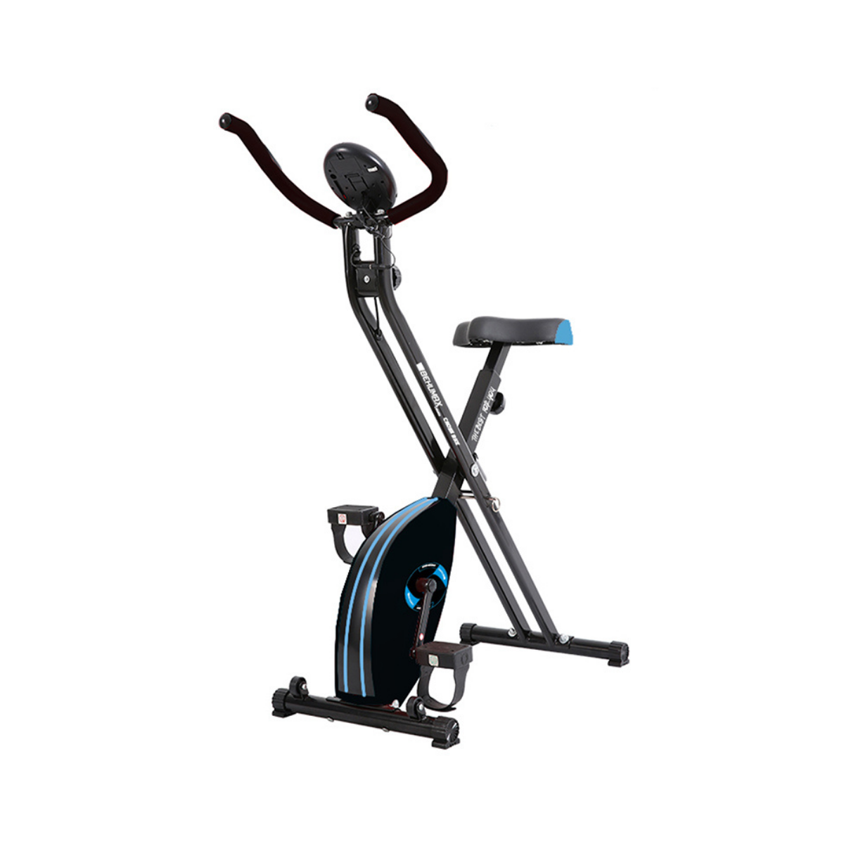 Bicicleta estática - BEHUMAX Cross Bike Behumax con pedaleo silencioso, volante de inercia 2,5 kg, función SCAN y pulsómetro