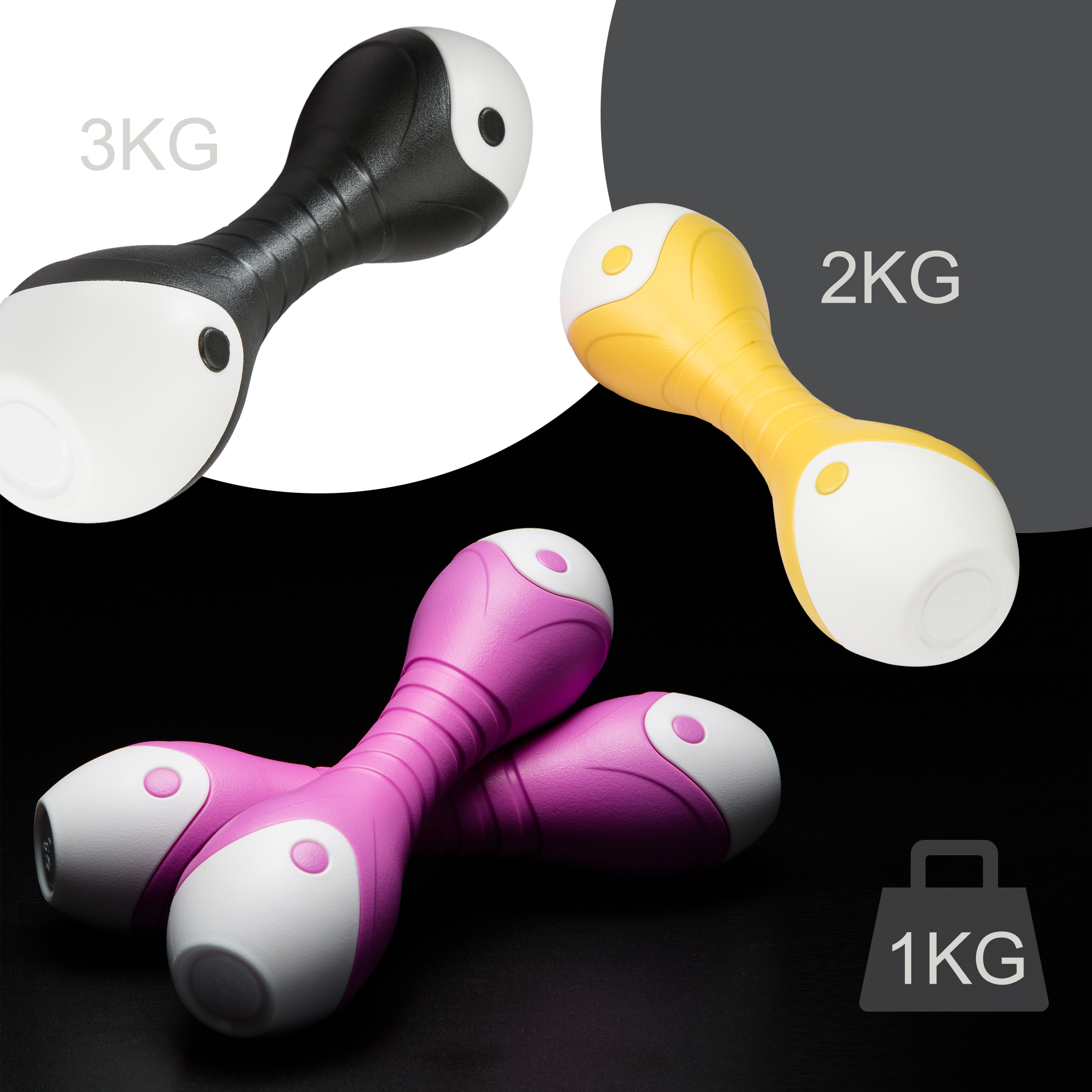 ZOOMYO Fitness Hantel Set, für Fitness rosa oder zuhause Rosa Hantelset Fitnessstudio, ergonomische Set, Hantel Form