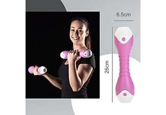 PEAK POWER Fitness Hantel Set, ergonomische Form, Hantelset für zuhause oder Fitnessstudio, rosa Fitness Hantel Set, Rosa