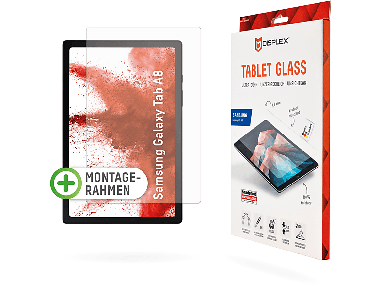 DISPLEX Tablet Glass Tab Samsung Displayschutz(für A8) Galaxy