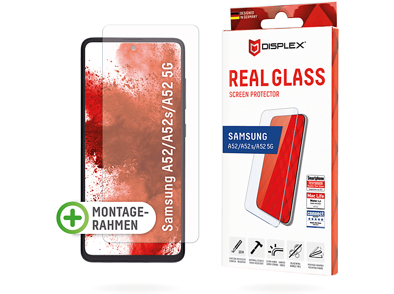 Real A52) Galaxy Glass Displayschutz(für Samsung DISPLEX