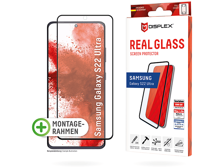 DISPLEX Real Glass 3D Displayschutz(für Samsung Ultra) Galaxy S22