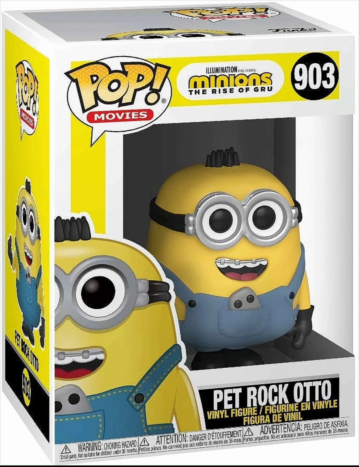 Ein Funko Pop! Vinyl von Pet Rock Otto aus Minions: The Rise of Gru.