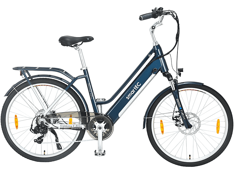 SMARTEC Trek-26D Unisex-Rad, Pedelec/E-Bike (Laufradgröße: 26 Blau) Wh, 468 Trekkingrad Trekking Zoll