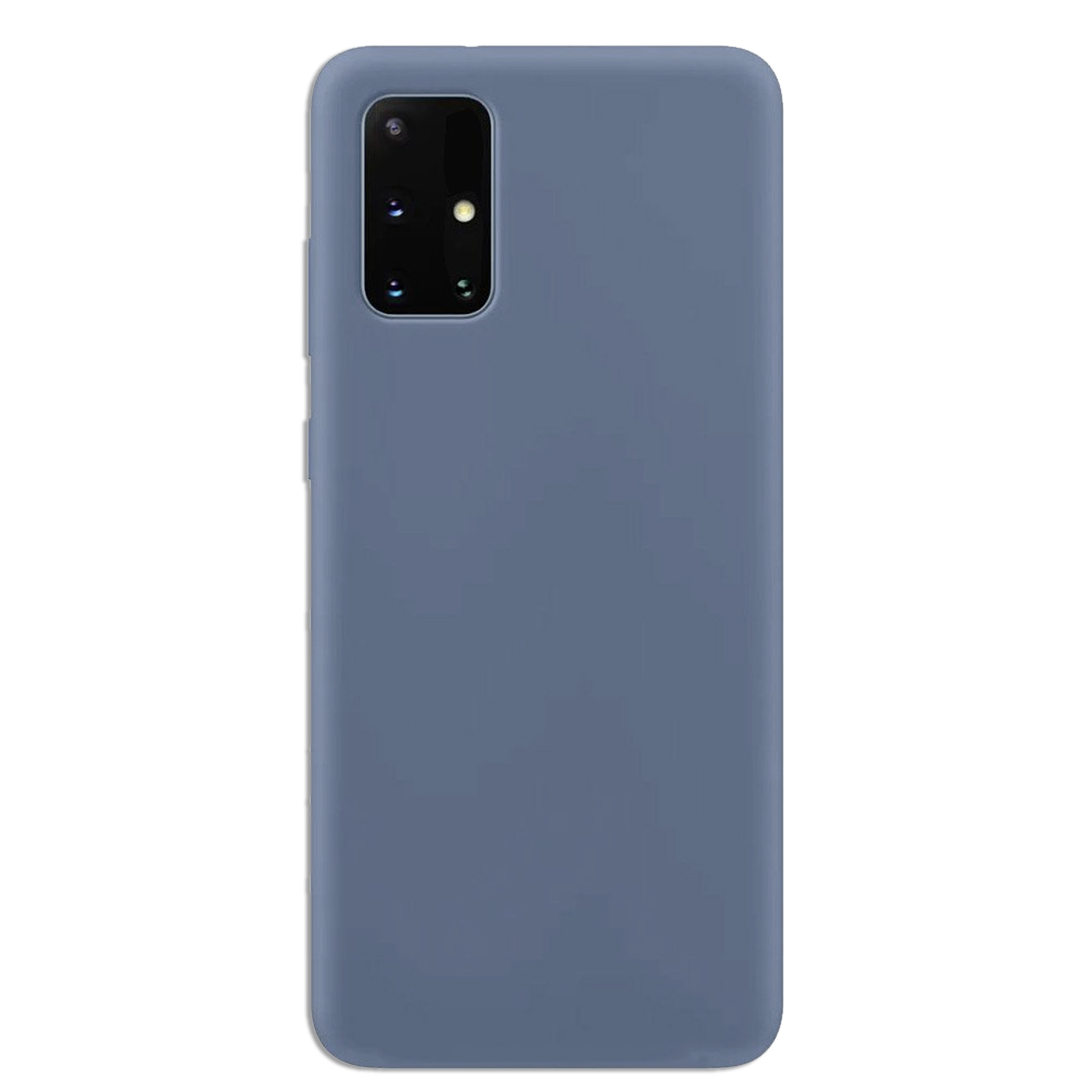 Blaue Handyhülle. Mit Kameramodul. Einfarbige blaue Farbe.