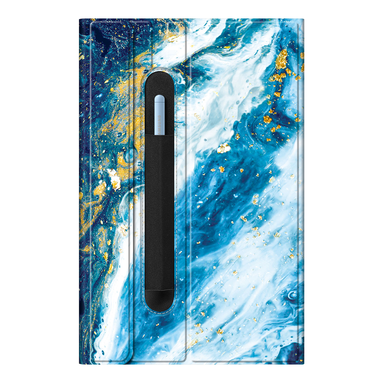 Hülle FINTIE für Tastatur Samsung Acrylnitril-Butadien-Styrol, Polycarbonat, + Bookcover Tablethülle Meeresblau