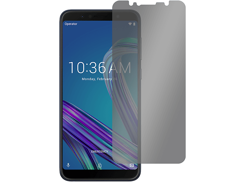 SLABO Blickschutzfolie View Protection Schwarz 360° Displayschutz(für Asus ZenFone Max Pro (M1))