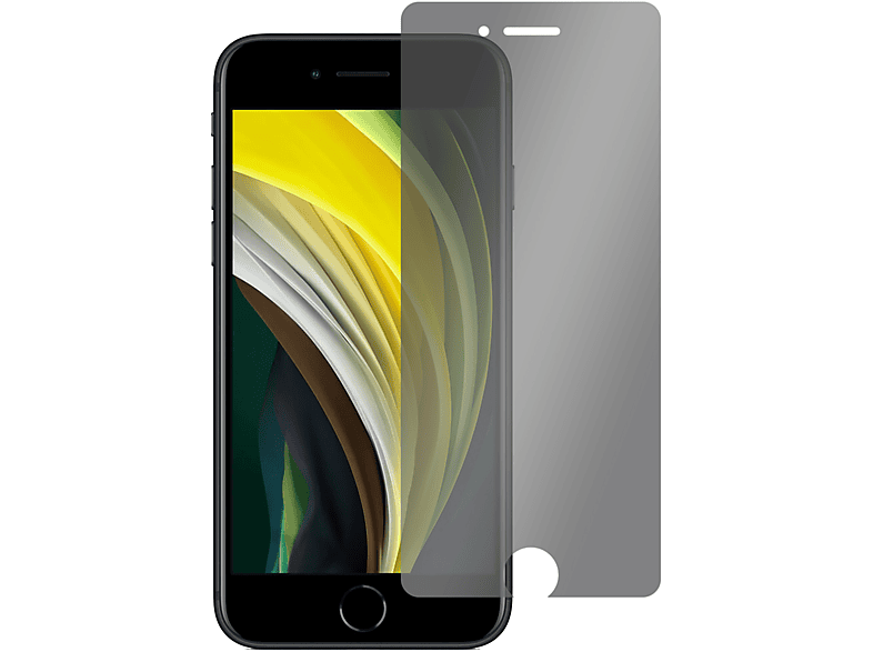 SLABO Blickschutzfolie View Protection Schwarz 360° Displayschutz(für Apple iPhone SE 2020 | iPhone SE 2022)