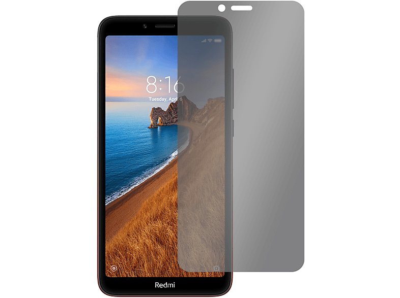 Schwarz Xiaomi Blickschutzfolie View Redmi SLABO Displayschutz(für 360° Protection 7A)
