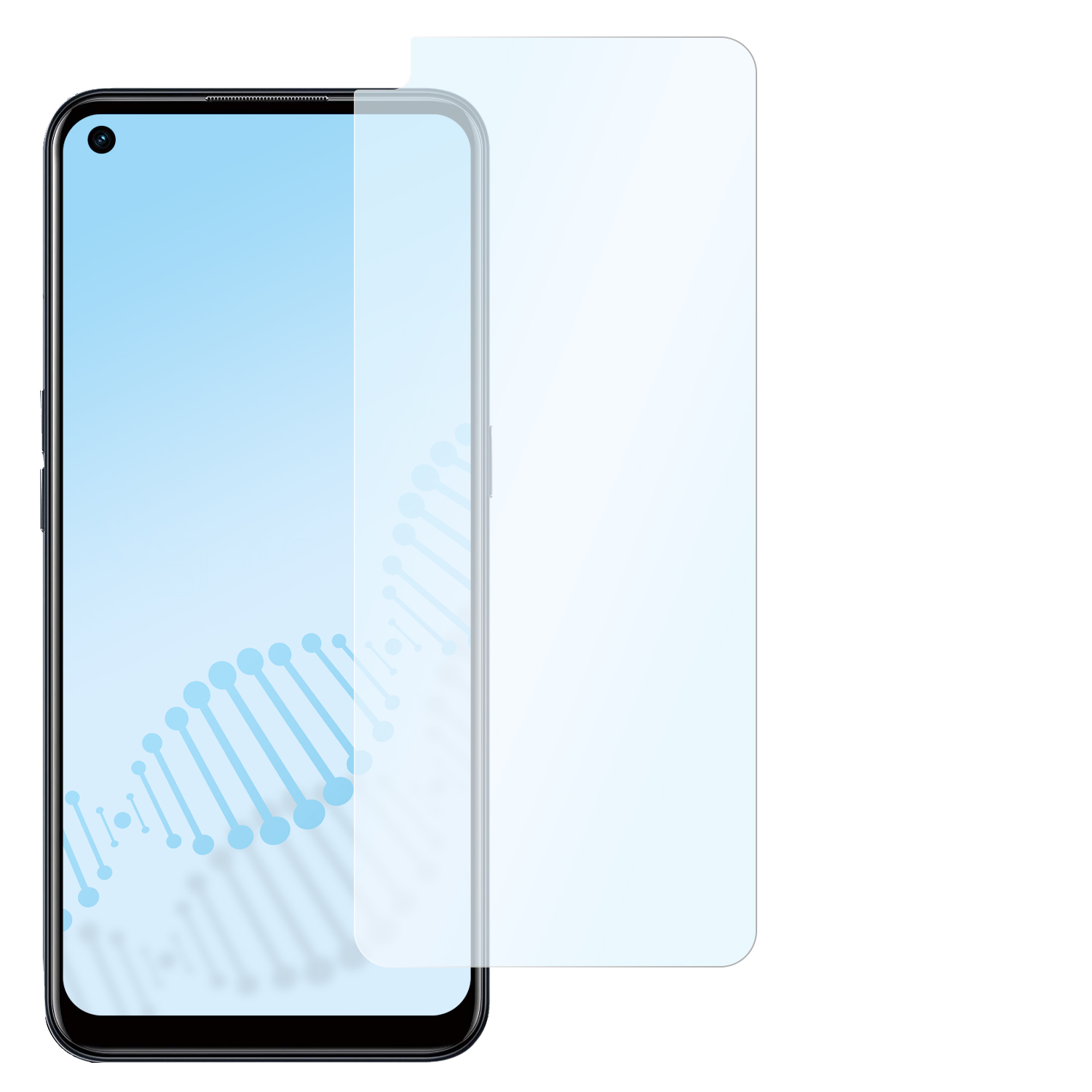 A53s) Hybridglasfolie antibakterielle OPPO A53 | flexible Displayschutz(für SLABO