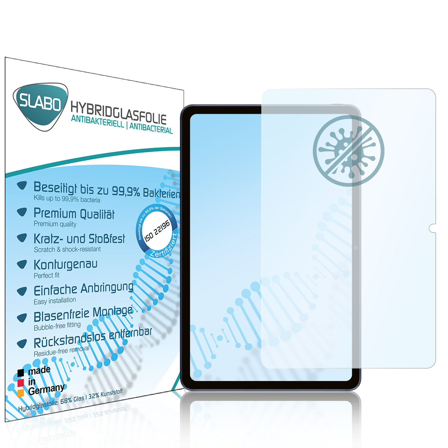 SLABO Hybridglasfolie flexible 10.4) Displayschutz(für Huawei antibakterielle MatePad