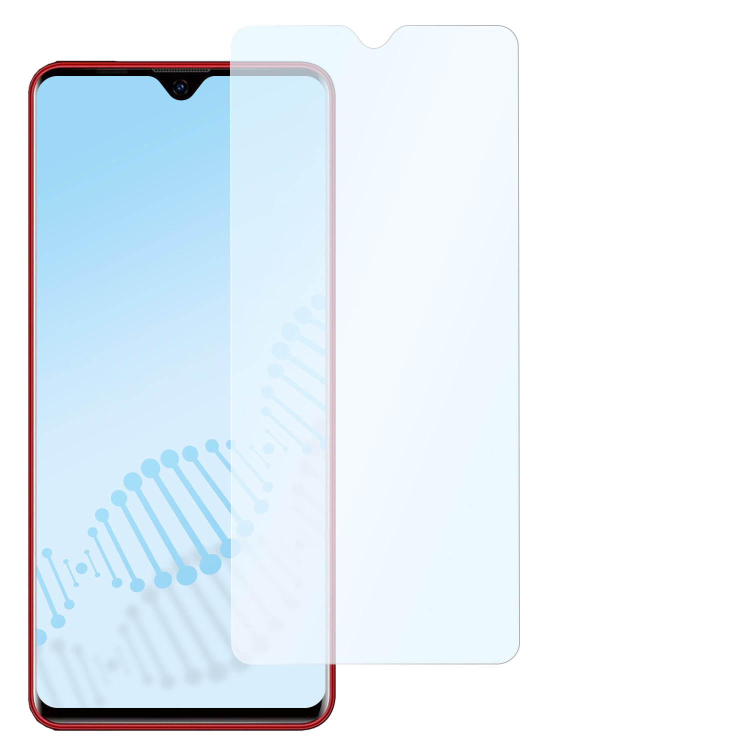 SLABO antibakterielle flexible Hybridglasfolie Displayschutz (für ...