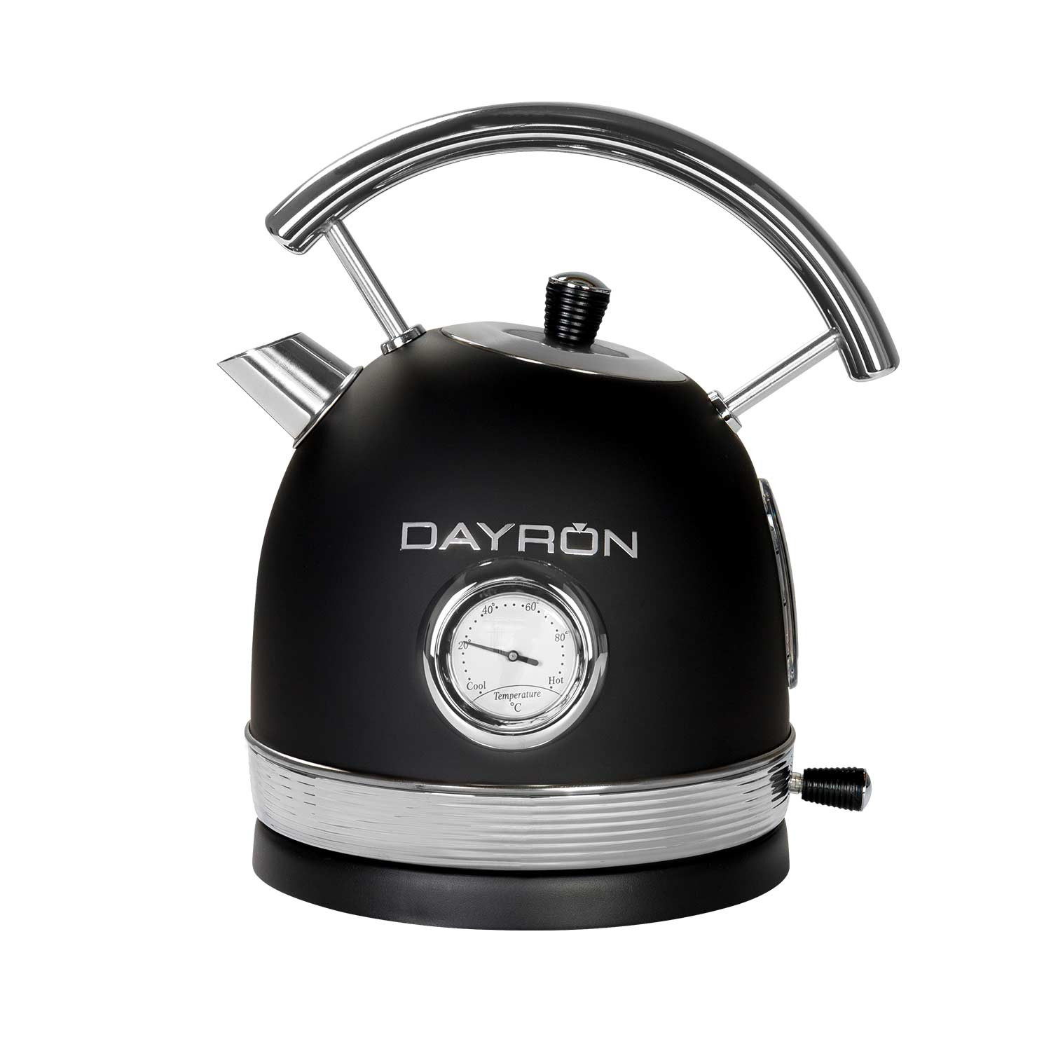 Hervidor Eléctrico - Hervidor-26112 7H DAYRON, 2200 W, 1.75 l, Negro/Plata