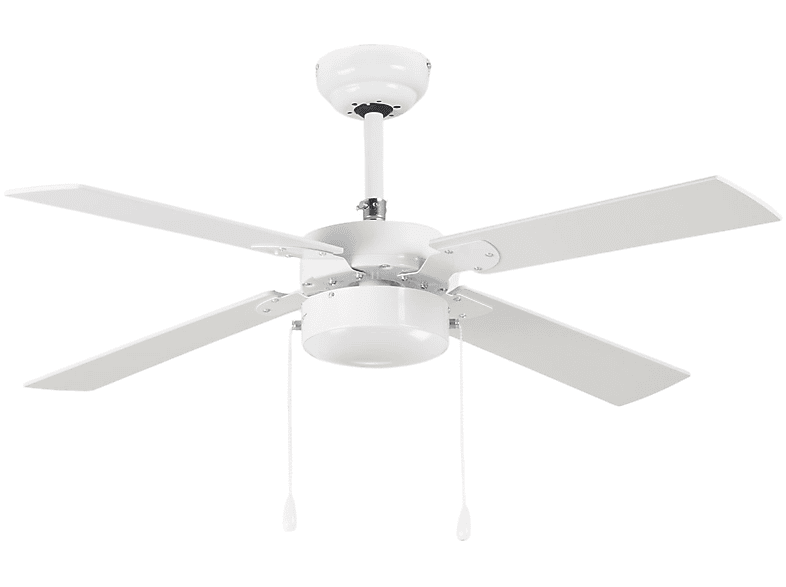 Ventilador de Techo - RAYDAN Ventilador de Techo con Luz 4 Aspas 47W 3 Velocidades Brasil Blanco Raydan Home