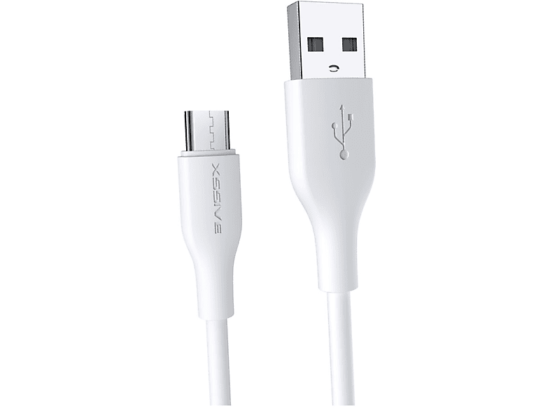 COFI 2.4A 2 Meter USB zu Micro-USB, Ladekabel, Weiß