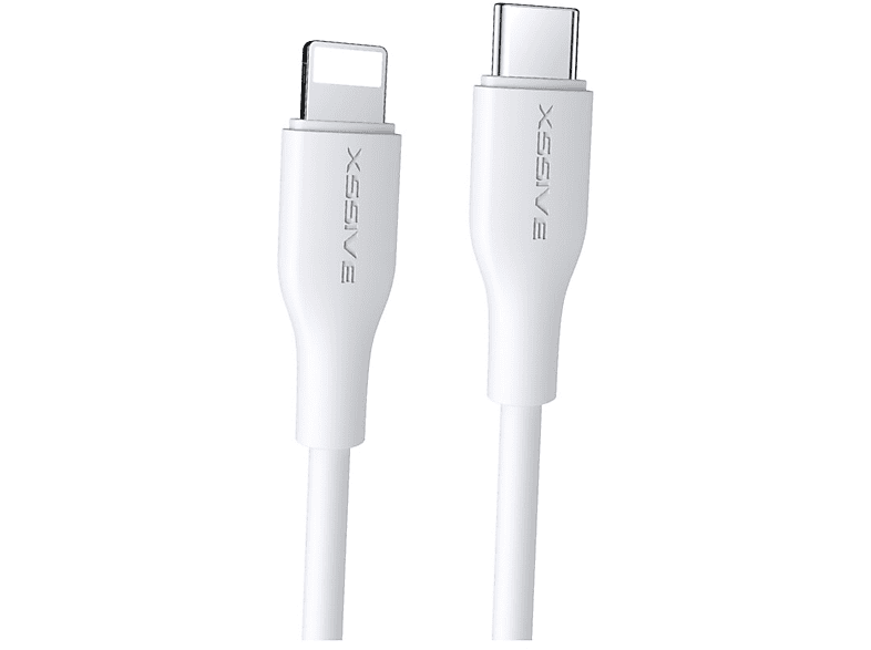 COFI 20W 2 Meter USB-C zu iPhone 2.4A, Ladekabel, Weiß