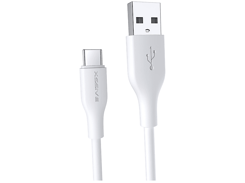 COFI 2.4A Meter Weiß zu Typ-C (USB-C), 2.4A 1 Ladekabel, USB