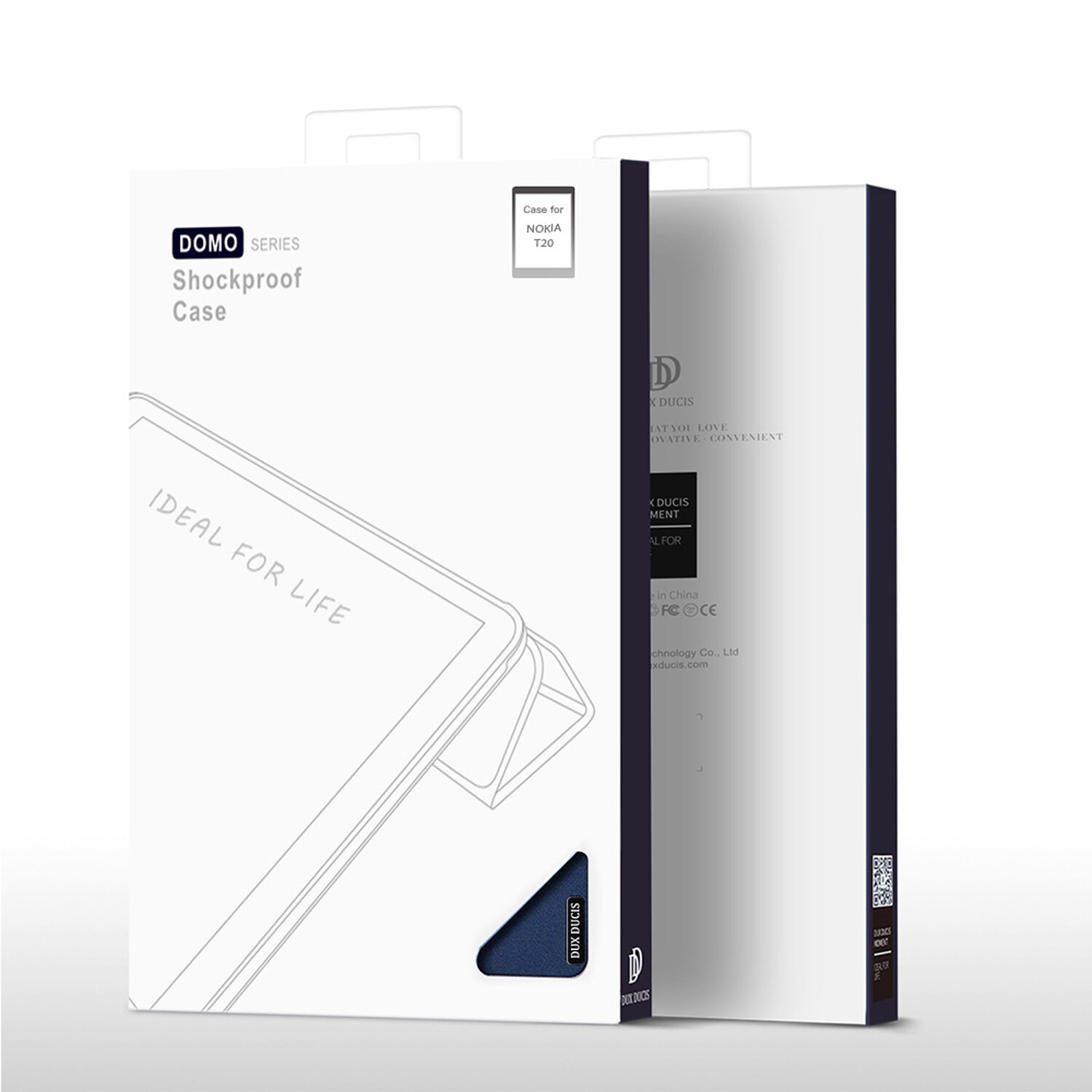 DUX DUCIS Smart Sleep Nokia Bookcover Schwarz T20 Tablethülle für Kunstleder