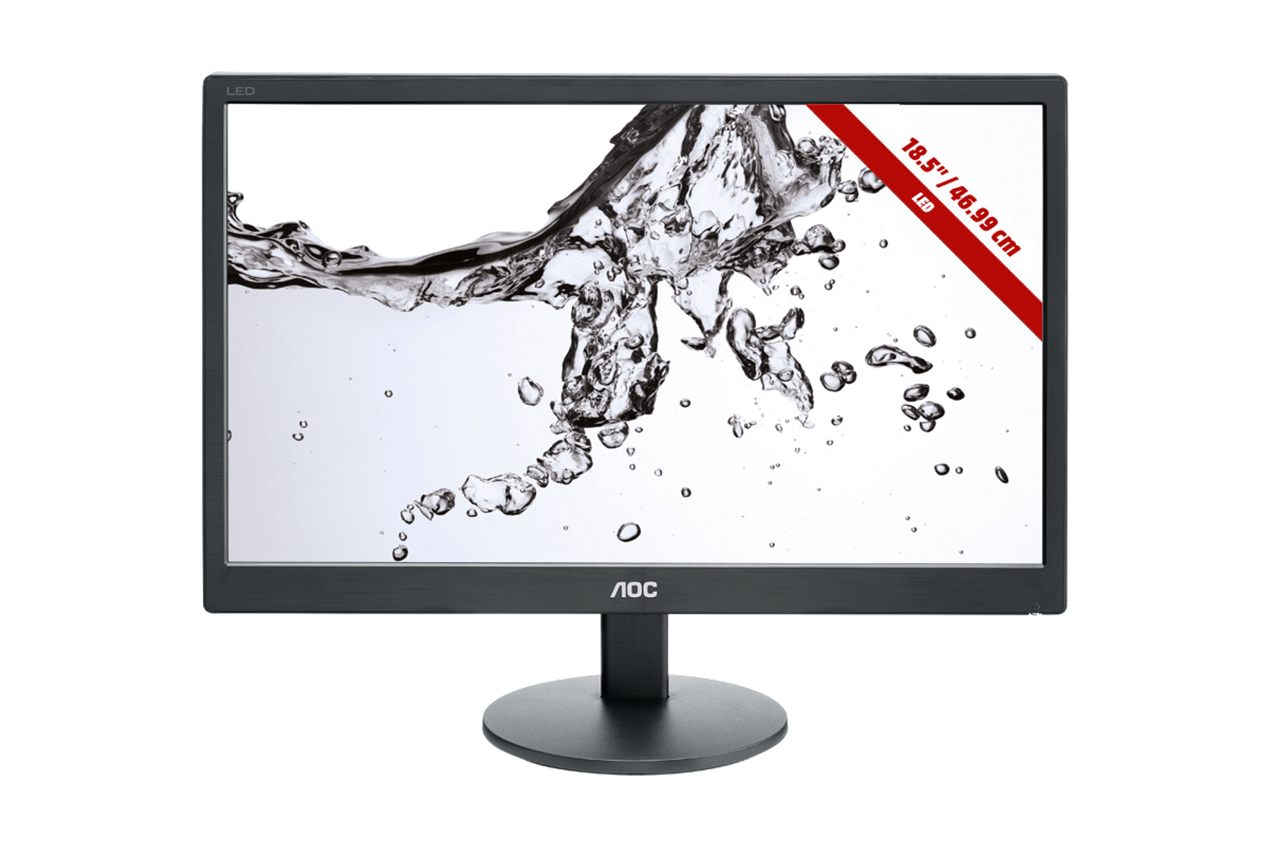 Monitor - E970SWN AOC, 18,5 ", HD-ready, 5 ms, VGA, Negro