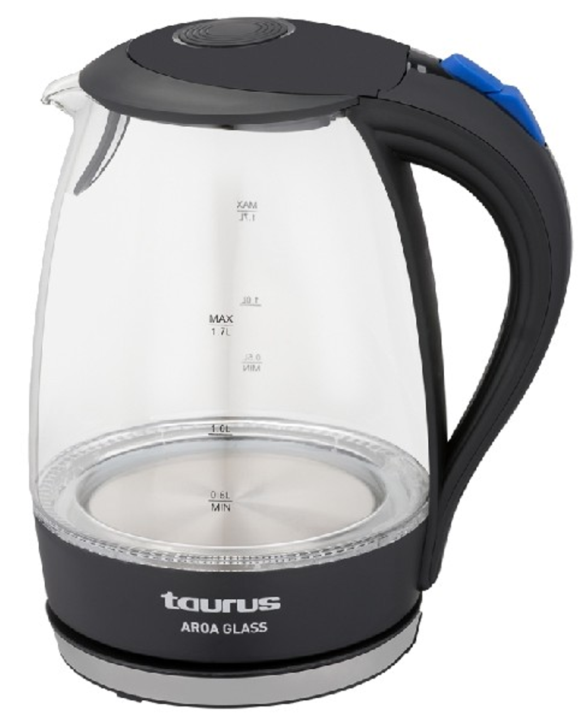 Hervidor agua - AROA GLASS TAURUS, 2200 W, Transparent