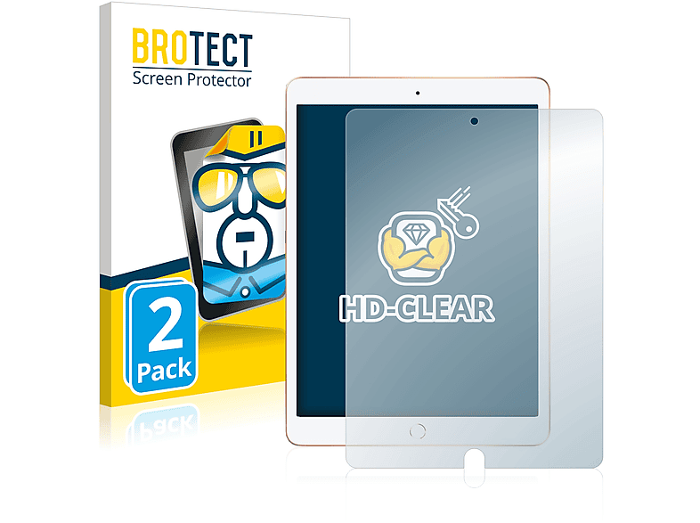 BROTECT 2x klare Schutzfolie(für Apple iPad 10.2\