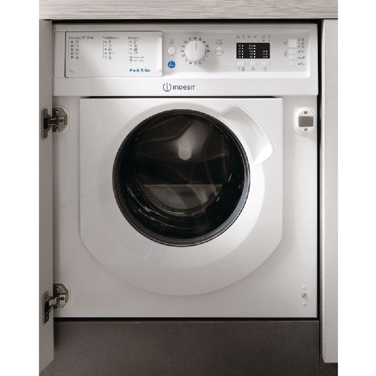 Lavadora carga frontal - BI WML 71252 INDESIT, 7 kg, Blanco