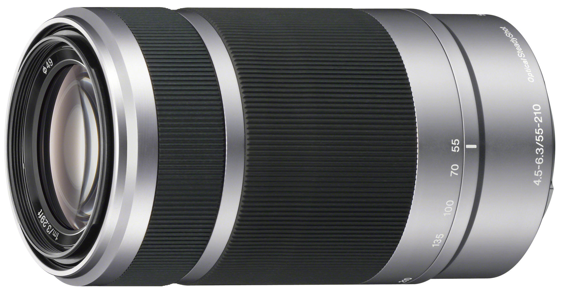 SONY SEL mm 55210 Circulare für - F4,5-6,3/55-210MM mm 210 f/4.5-6.3 Silber) Blende OSS, E-Mount, (Objektiv SILBER Sony 55