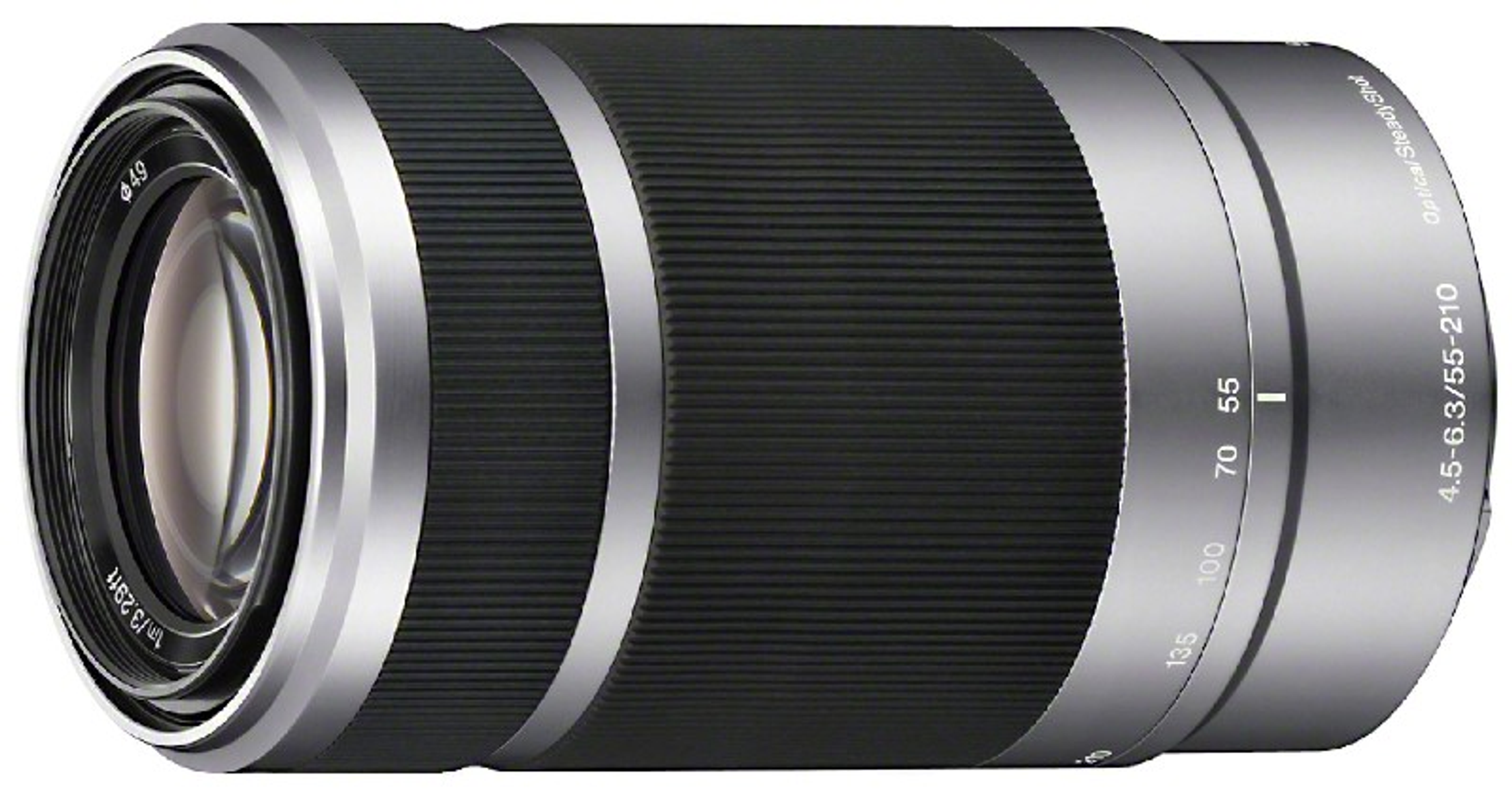 SONY SEL 55210 E-Mount, 55 OSS, Circulare mm f/4.5-6.3 210 mm F4,5-6,3/55-210MM SILBER (Objektiv - Blende Sony für Silber)