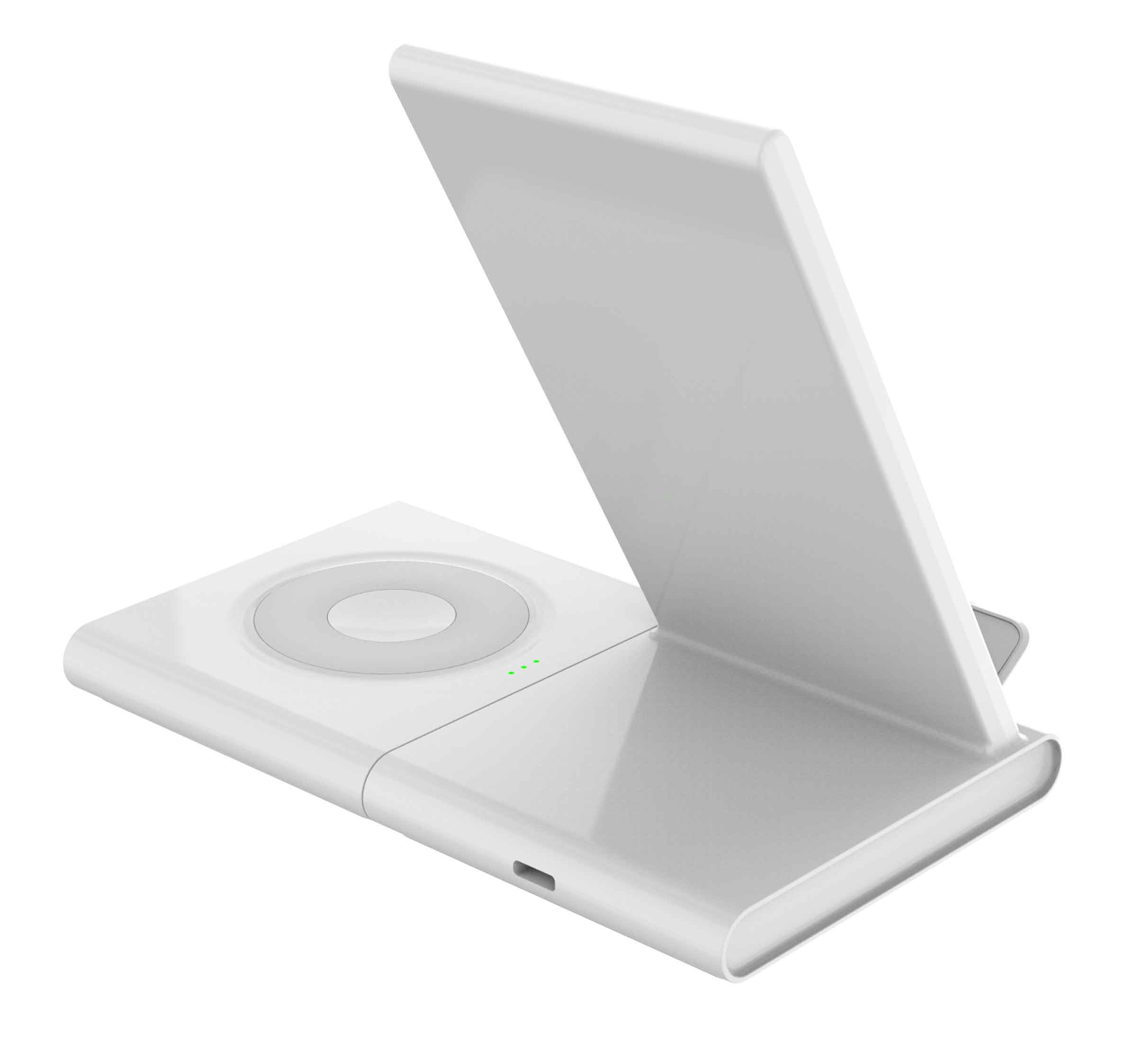LOOKIT C6 Qi Dual Ladegerät Apple, WE Wireless Weiß Ladegerät