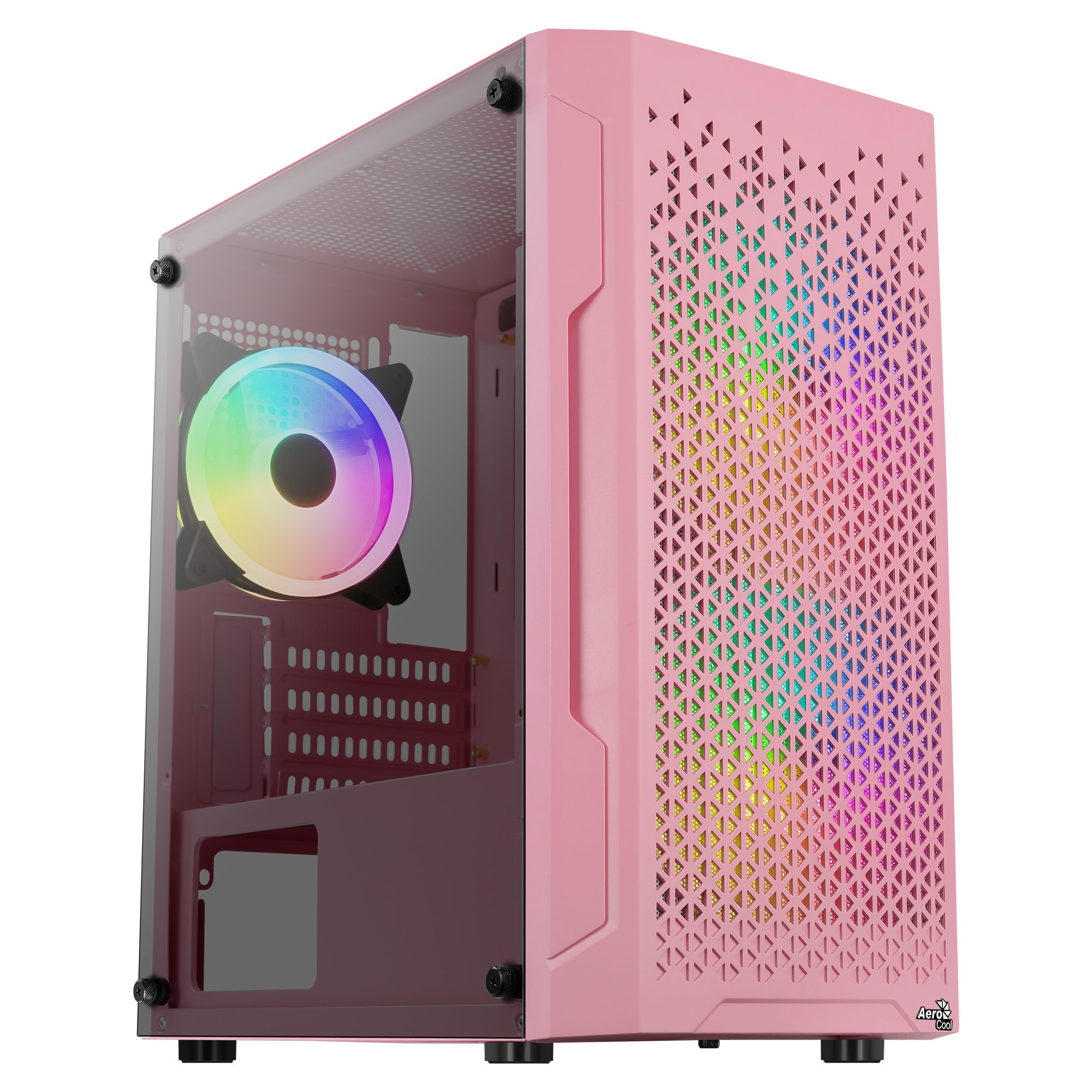 Carcasa PC TRINITYMINIPKV3;AEROCOOL, Rosa