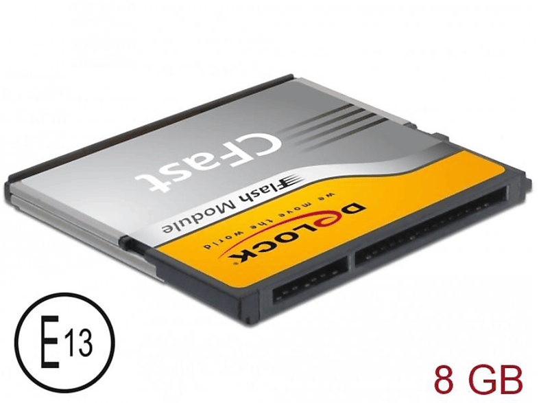 DELOCK 54538, CFast 2.0 310 8 Speicherkarte, GB, MB/s