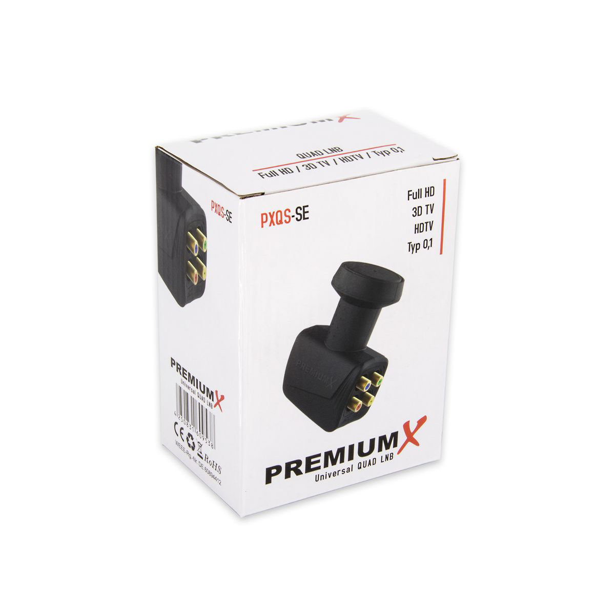 PREMIUMX Quad LNB PXQS-SE HDTV 4K DVB-S2 Sat 4 LNB für Teilnehmer