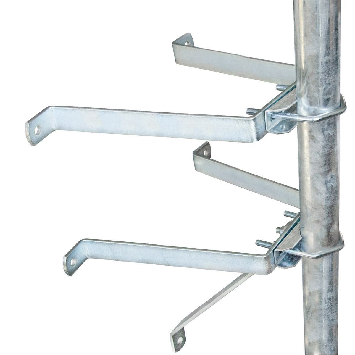 PREMIUMX Mauerhalter 40cm Ø 60mm für SAT Wandabstandshalter, Stahl bis Silber Mast Wandabstandshalter