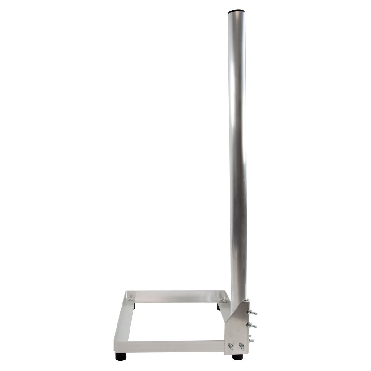 SKYREVOLT Balkonständer 40x40cm Terrassenständer, 50mm Ø Satellitenschüssel Flachdachständer 1m Mast / Balkonständer / für Silber Aluminium