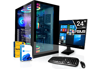 SYSTEMTREFF Gaming Komplett, Komplett PC mit 5600G Prozessor, 8 GB RAM, 512 GB mSSD, 500 GB HDD, AMD Radeon RX Vega - 7 Core, 4 GB