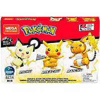 POKÉMON Mega Construx Wonder Builders Bauset Pikachu Evolution Trio 13 cm Bauset